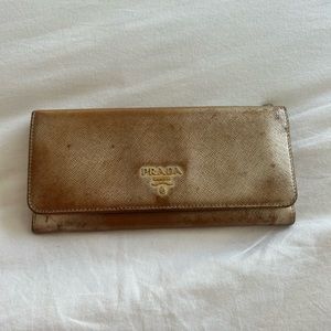 Authentic Prada Large Saffiano Leather Wallet